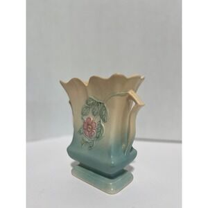 Hull Pottery Dogwood Vase  Double Handles